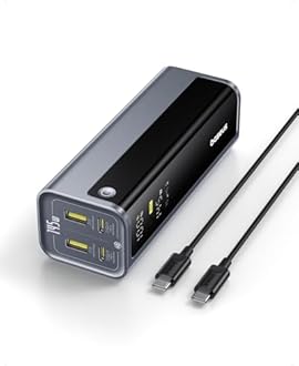 Award-Winning VGP 2025 Baseus Power Bank, PD 145W, 20800mAh, 4 Ports (2x USB-C, 2x USB-A), Display, Fast Charging, Large Capacity, Vertical Design, Pass-Through, PSE Technical Standards Compliant
