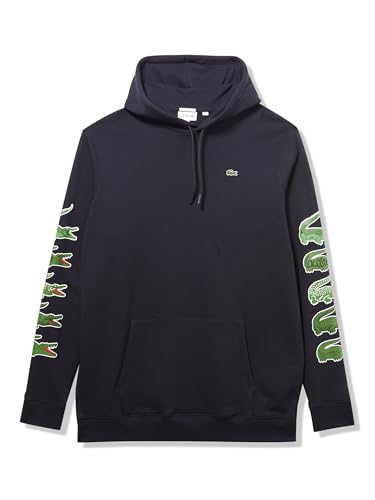 Lacoste unisex-adult Tall Fit Print Sleeve Sweatshirt