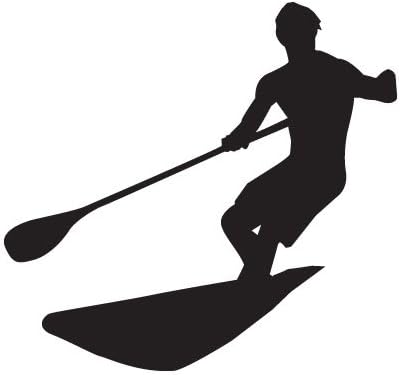 Stand Up Paddleboard (SUP) Vinyl Sticker (Black)