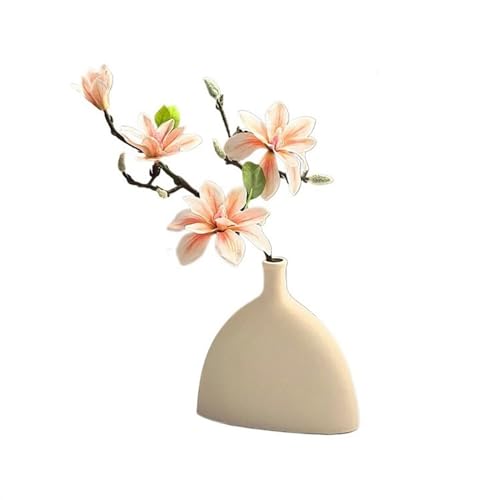 Bouquet de fleurs de simulation magnolia artificiel en vase pour table - 2