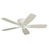 Emerson Ceiling Fans CF905SW Prima Snugger 52-Inch Low Profile Hugger Ceiling Fan With Wall Control, Light Kit Adaptable, Satin White Finish