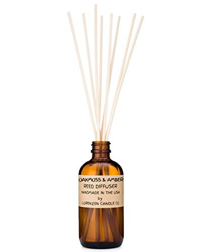 Oakmoss & Amber Reed Diffuser Set | Handmade in the USA by American Workers | Lasts For 2-3 Months |