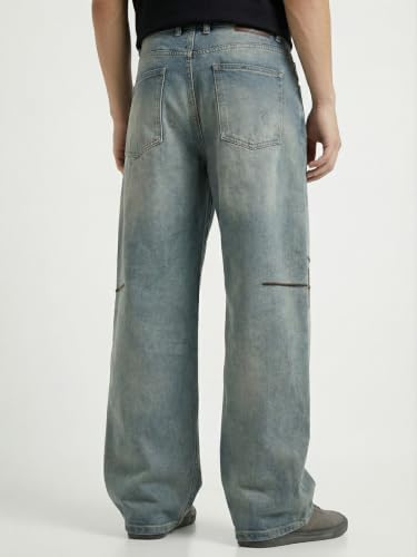 Image of GRECIILOOKS Baggy Jeans for Men | Mens Wide Leg Relax Fit Jeans | Baggy Jean's for Boys | Oversized Jean's for Everyday Streetwear