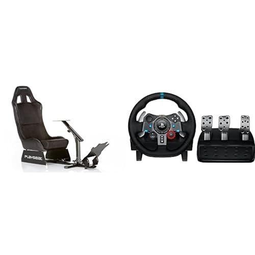 Playseat Evolution - Alcantara - REM.00008 & Volant de course Logitech Driving Force G29 pour PS4, PS3 et PC + Pédales