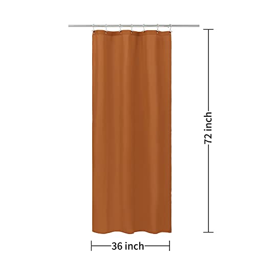 Image of ALYVIA SPRING Stall Waterproof Fabric Shower Curtain or Liner Orange, 36x72