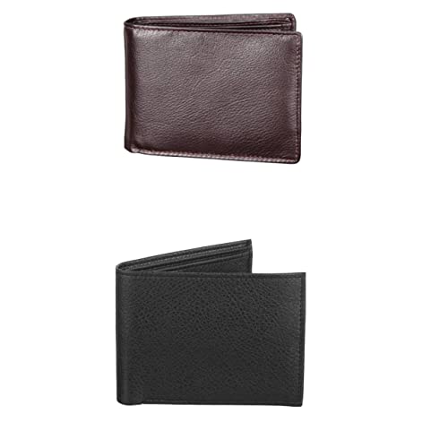 Image of YOOKO (Pack of 2 Casual Leather Wallet for Men /Boys (Black and Brown)