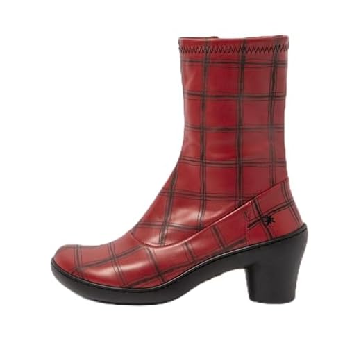 ART 1457 Alfama, Stivaletti Bassi con Lacci Donna, Rosso Tartan, 39 EU