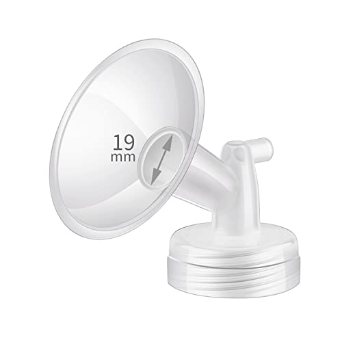 Image of Begical 19mm Flange Compatible with Spectra/Motif Luna/Amada MYA Breastpumps Replacement to Pump Parts and Flanges/Shields. Compatible with Spectra S1/S2/9 Plus Parts and Spectra Accessories Clear