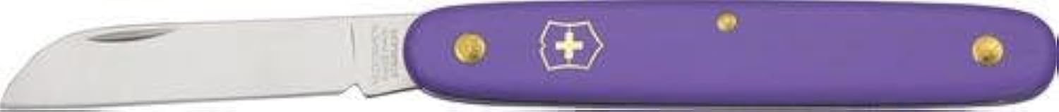 VictorinoxFloral Knife, straight 4" blade, pastel purple handle 3.9050.22