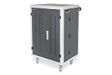 DIGITUS Mobilna szafka ładująca - 30 miejsc do ładowania - Do 15,6 cala - Lampa UV-C - Przechowywanie i ładowanie notebooków i tabletów - Drzwi z mechanizmem blokującym