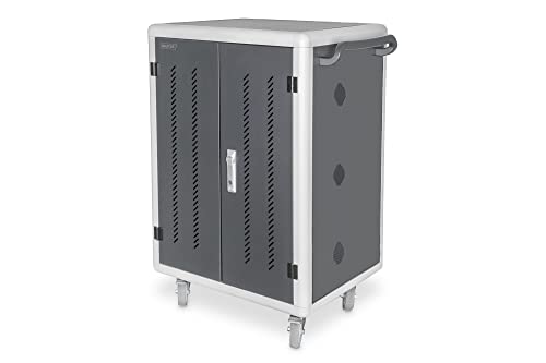 DIGITUS Mobilna szafka ładująca - 30 miejsc do ładowania - Do 15,6 cala - Lampa UV-C - Przechowywanie i ładowanie notebooków i tabletów - Drzwi z mechanizmem blokującym