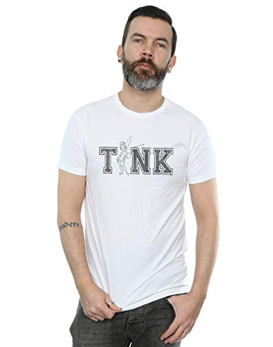 Image of Disney Men's Tinker Bell Collegiate Tink T-Shirt White XXX-Large