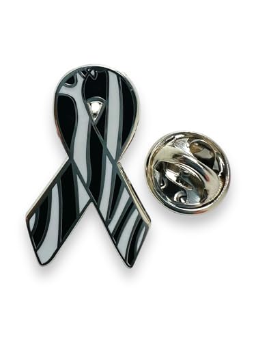 Neuroendocrine tumor/carcinoid cancer/Ehlers–Danlos syndrome (EDS) Awareness Zebra Pin Badge