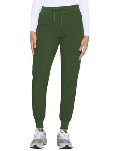 Image of COZYFIT Womens Scrub Pants - Soft Stretch Yoga Style with 5 Pockets, Slim Fit Jogger Scrubs Pants for Women
