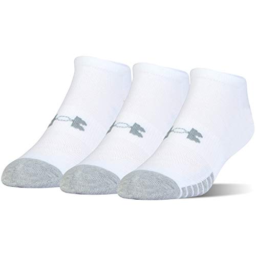 Under Armour HeatGear No Show Socks (3 Pack) - AW20 - Medium - White