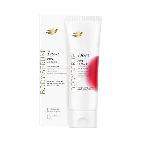Dove Siero Corpo Idratante Cica Repair, Per Pelle Secca e Screpolata, 72H di Idratazione, Pelle Lenita e Morbida, Irritazioni Ridotte, Con Centella Asiatica e Niacinamide, 200 ml