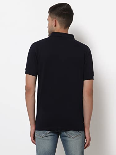 Image of UZARUS Mens Solid Cotton Regular Fit Polo T-Shirt