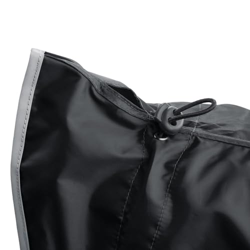 HUNTER Hunde-Regenmantel UPPSALA RAIN, Farbe: schwarz, wind- & wasserfest, anpassbarer Bauchgurt, reflektierend, elastische Beinschlaufen, kompakt verstaubar, leicht zu reinigen, waschbar, Größe: 40