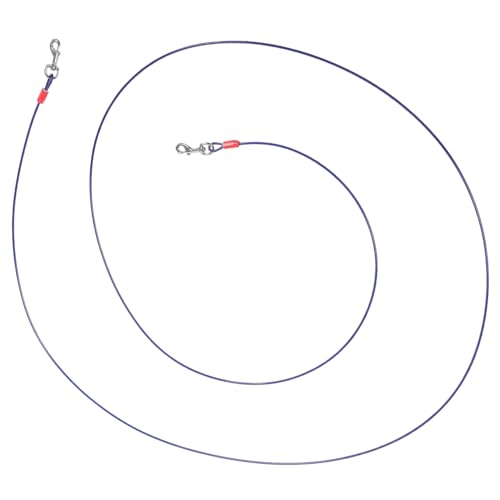 BESPORTBLE Double Hook Wire Rope Dog Tether Pet Leash for Camping and Outdoor Activities Multi-Functional Tie Out Cable for Traction and Training