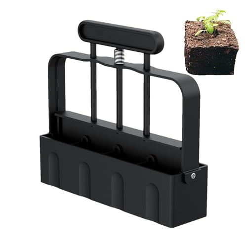Manueller Bodenblocker, Manueller Erdballenpresse Anzucht, Bodenblockierwerkzeug, Manuelle Clod Makers, Pflanzwerkzeuge Gartenwerkzeuge, Handgehaltener Bodenblocker Für 4er Soil Block