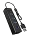 Produktbild Icy Box IB-HUB1409-U3 4-fach USB-Hub (Type-A Verbindung) mit 4x USB 3.0 (Type-A) Anschlüssen, integriertes Kabel (40 cm), Aluminium, Schwarz