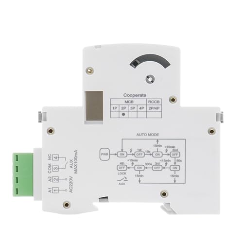 Disjoncteur réarmement automatique 2P pour rail de tableau