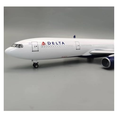Modelo de avión Delta Airlines A330 escala 1135 avión de resina 47 cm con luz para exhibición 6