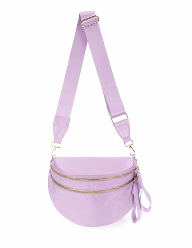 Image of FEIBOON Spacious Nylon Crossbody Bag Bum Bag Handbags Wallets Purses Trendy Shoulder Bag for Women