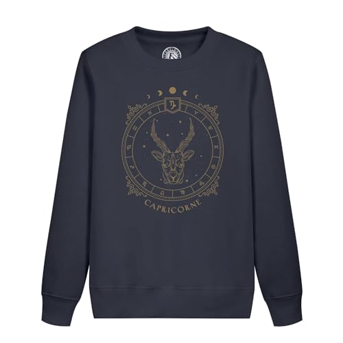 Sweatshirt enfant Capricorne brodé avec motif astrologie et constellation