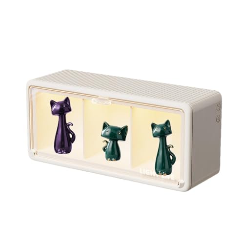 Caso de pantalla coleccionable: caja de figuras ajustables transparentes, organizador de pantalla de luz RGB | Diseño creativo Caja de pantalla de muñecas de puerta magnética para escaparate y almacen