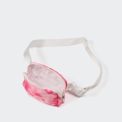 Image of Pander Two Way Zipper Fanny Pack Nylon Everywhere Belt Bag for Women, Water Repellent Waist Packs, Crossbody Bags with Adjustable Strap (Cloud Pink)