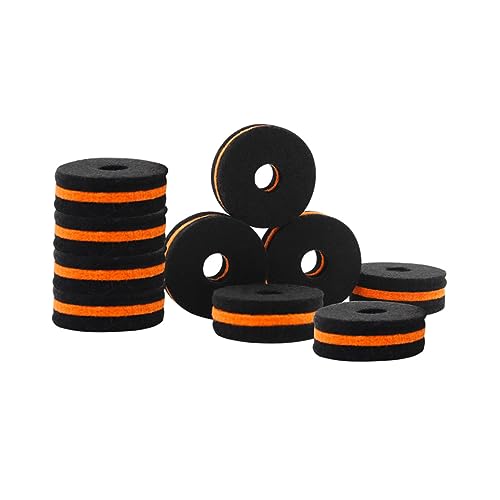 BESPORTBLE 10Pcs Drum Felt Pad Set Durable Skid Cymbal Cushions for Enhanced Sound Standard Drum Accessories for Drummers and Percussion Enthusiasts