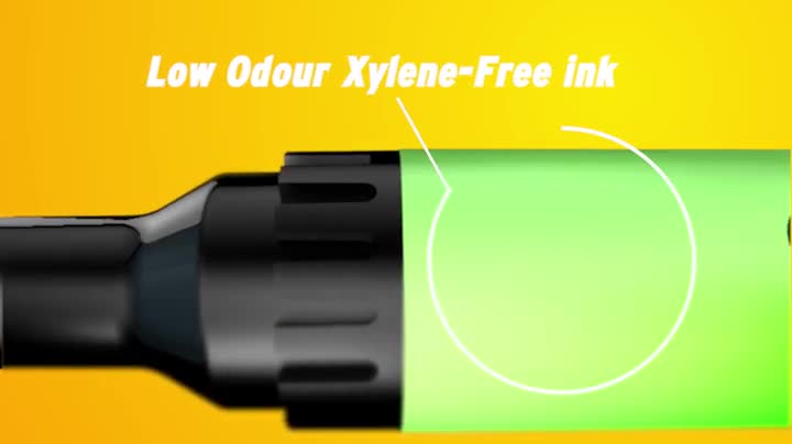 SHOW-ME Whiteboard Marker Pens - Easy-fit Lids, Comfortable and Safe Markers with Anti-Splay Nibs. Fine Tip with Black Ink, 10PK