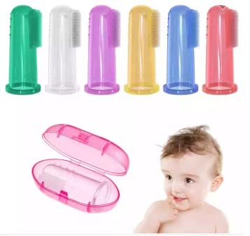 Baby Finger Toothbrush with Case (Multicolors) (1)-image-1