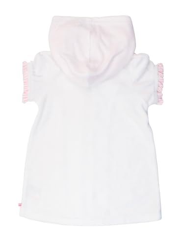 Image of RuffleButts Girls Terry Knit Full-zip Swim Cover-up - Swim Cover-Up | 100% Cotton, Lightweight Fabric, Solid Pattern, Casual Chic Style, For Toddlers And Kids, Beach And Pool Wear