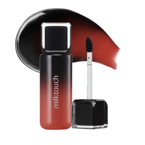 MILKTOUCH Black Peel Off Lip Tattoo - Long-Lasting Matte Lip, Waterproof & Transfer-Proof, Highly Pigmented, Stay-On-All-Day Lip Tint Stain (4.5g) 04 Black Apricot