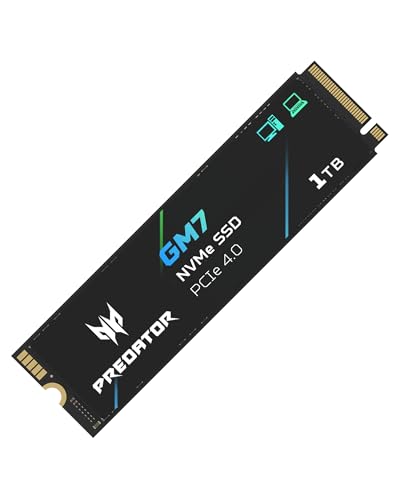 Image of Acer Predator GM7-1TB NVMe1.4 Gaming SSD - M.2 2280 PCIe Gen4 x 4 3D TLC NAND DRAM No Cache Up to 7200MB /s 5 Year Warranty [Authorized Dealer]
