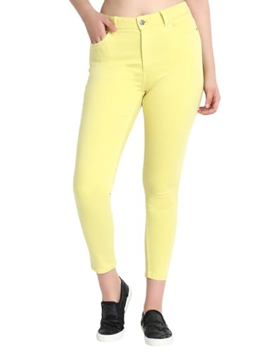 Jean pour femme KOTTY 30 jaune elfin en denim stretch durable et coloré