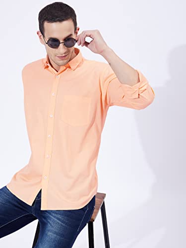 Image of Ben Martin Men's Cotton Regular Collar Shirt with Chest Pocket || Classic Collar, Slim Fit, Casual & Formal Wear || Soft & Breathable Fabric || Full Sleeve Shirt for Men