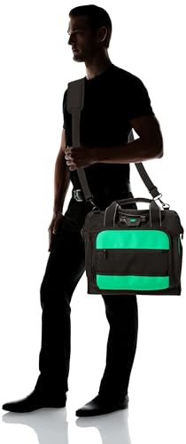 Image of Amazon Basics Tool Sling Bag with Adjustable Padded Shoulder Strap, Sturdy Organized Storage, 40 Pockets, Black