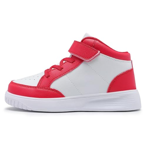 Image of Kids Sneakers Boys Running Shoes Girls High Top Casual Lightweight Classic Adjustable Strap Sneakers