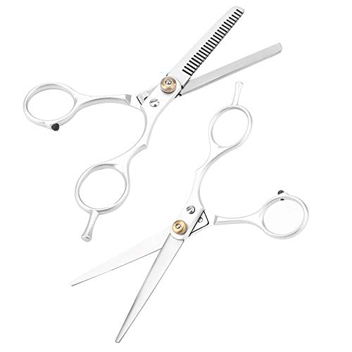 Conjunto de tesouras finas de corte de cabelo em aço inoxidável, salão de barbeiro, tesoura profissi