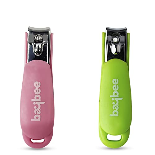 Image of Baybee Baby Nail Clipper, Safety Nail Cutter for New Born Babies Infant Toddler, Manicure Pedicure Care | Baby Nail Cutter Clipper Care | Nail Clipper for New Born Baby (Pack of 2)