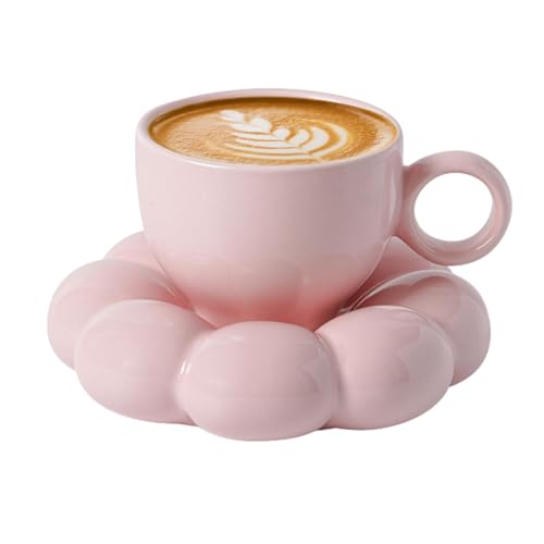 Tasse à café en forme de fleur en céramique artisanale pour le thé - 2