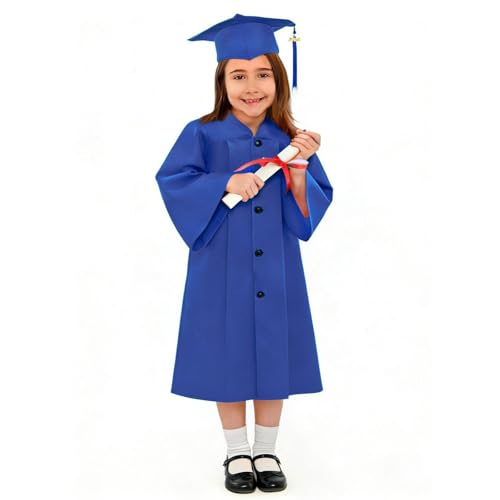 Image of Kindergarten 2025 Graduation Cap and Gown Tassel Sets with Charm 2PCS Graduations Stoles for Kids Grad Party Clothes