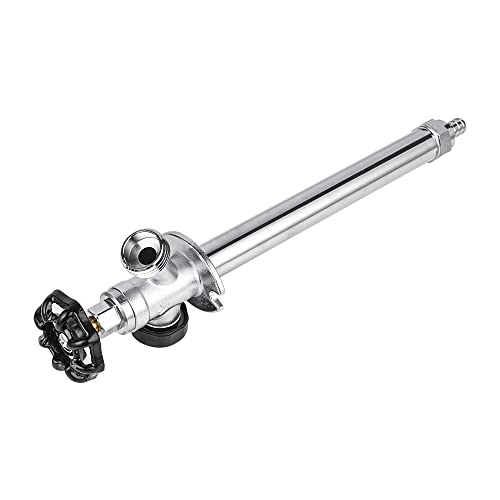 EFIELD 10-inch Anti-Siphon Frost Free Sillcock 1/2 inch Pex Crimp X 3/4 inch Hose Bibb Chrome Plated Brass Body 10 inch (SILLCOCK009)