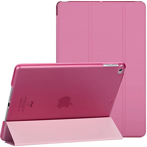 Smart Case For iPad 10.2-Inch 9th/8th/7th Generation 2021/2020/2019 with Auto Wake/Sleep Magnetic Lightweight Protective tablet cover (Pink)…