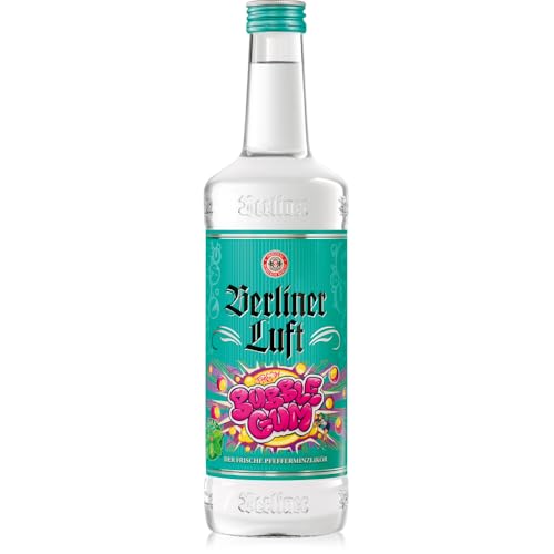 Berliner Luft Bubble Gum | Kultiger Pfefferminzlikör mit Kaugummigeschmack | Minze & Kaugummi | Vegan & glutenfrei | Made in Berlin | 18% Vol. | 0,7L