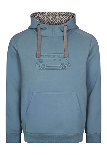 ELKLINE Herren Hoodie Lake Van mit VW-Bulli Stick 1031085, Farbe:ashblue, Größe:XXL