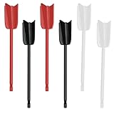 ZIOYA 6 Stück Farbrührer Mixer Aufsatz Bohrmaschine für Harz Quirl Bohrmaschine Rührholz Bohrerpaddel Epoxidmischer zum Mischen von Epoxidharz Malen Keramikglasur (Rot/Weiß/Schwarz)